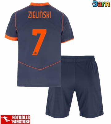 Inter Milan Piotr Zielinski #7 Tredje Tröja Barn 2025-26 Kortärmad (+ Korta byxor)